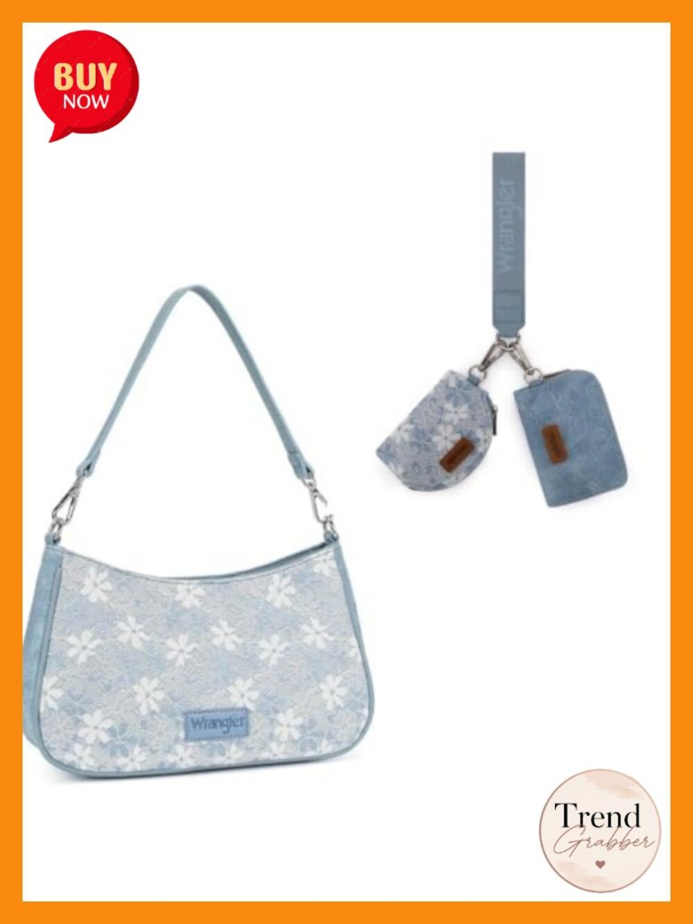 Faux Leather Wristlet Wallet Set Lace Floral Keychain Card Holder